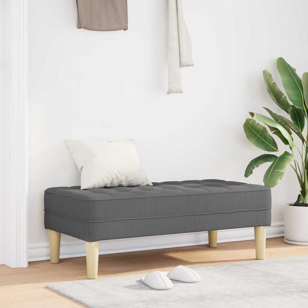 Bank met kussen Donkergrijs 113 x 57 x 39 cm Stof is nu te koop bij PeponiXL, paradijselijk wonen!