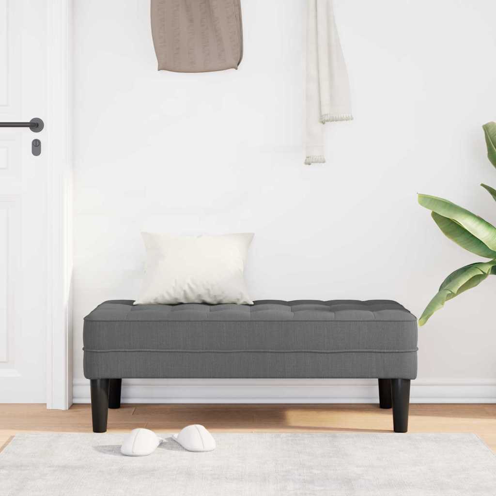 Bank met kussen Donkergrijs 113 x 57 x 39 cm Stof is nu te koop bij PeponiXL, paradijselijk wonen!
