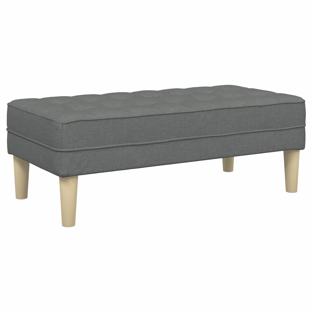 Bank met kussen Donkergrijs 113 x 57 x 39 cm Stof is nu te koop bij PeponiXL, paradijselijk wonen!