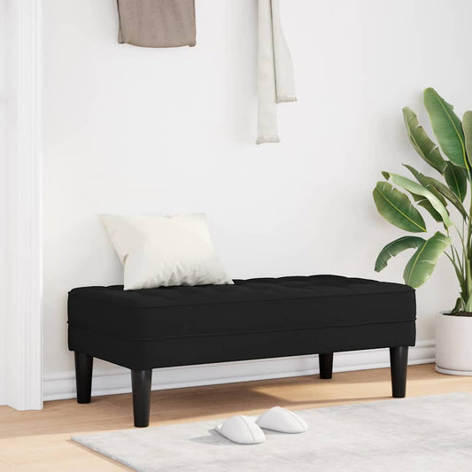 Bank met kussen Zwart 113 x 57 x 39 cm Stof is nu te koop bij PeponiXL, paradijselijk wonen!