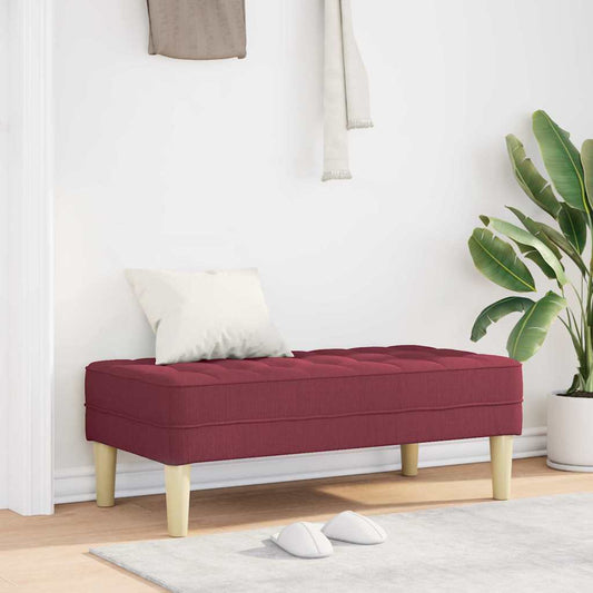 Bank met kussen Wijnrood 113 x 57 x 39 cm Stof is nu te koop bij PeponiXL, paradijselijk wonen!