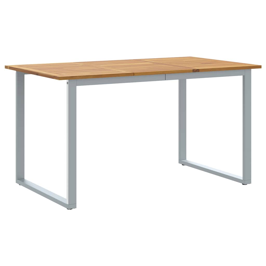 Tuinstafel Grijs 140 x 80 x 75 cm Massief Acaciahout is nu te koop bij PeponiXL, paradijselijk wonen!