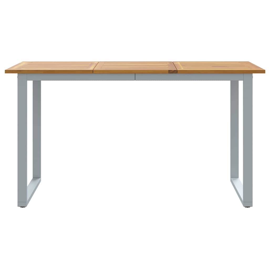 Tuinstafel Grijs 140 x 80 x 75 cm Massief Acaciahout is nu te koop bij PeponiXL, paradijselijk wonen!