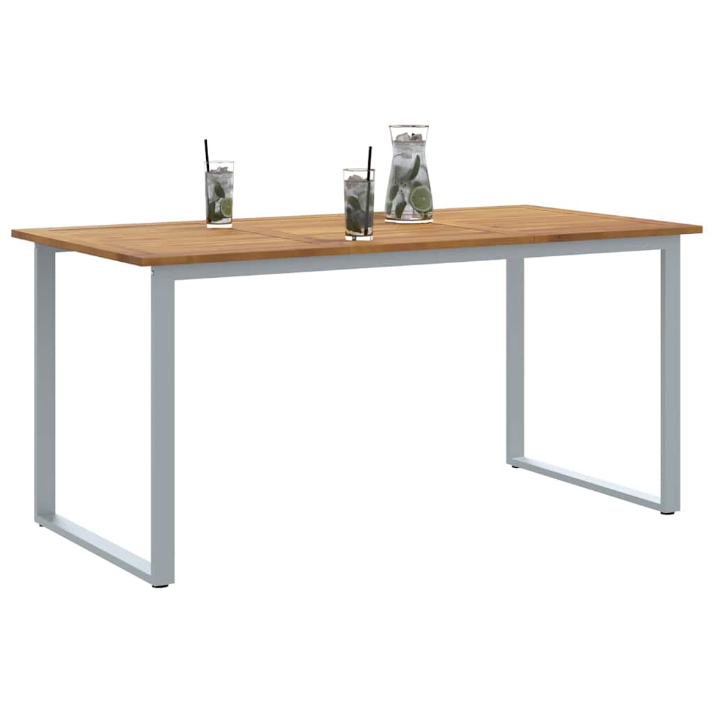 Tuinstafel Grijs 160 x 80 x 75 cm Massief Acaciahout is nu te koop bij PeponiXL, paradijselijk wonen!