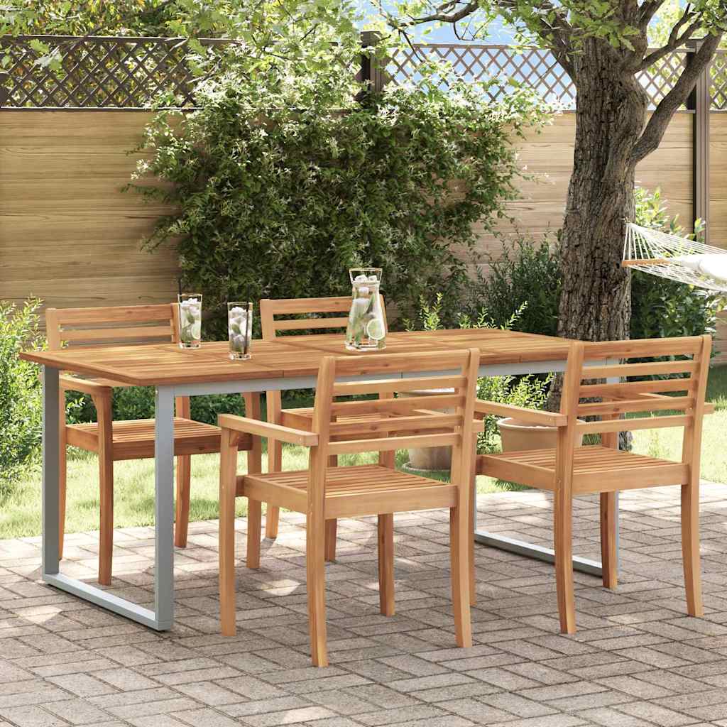 Tuinstafel Grijs 180 x 90 x 75 cm Massief Acaciahout is nu te koop bij PeponiXL, paradijselijk wonen!