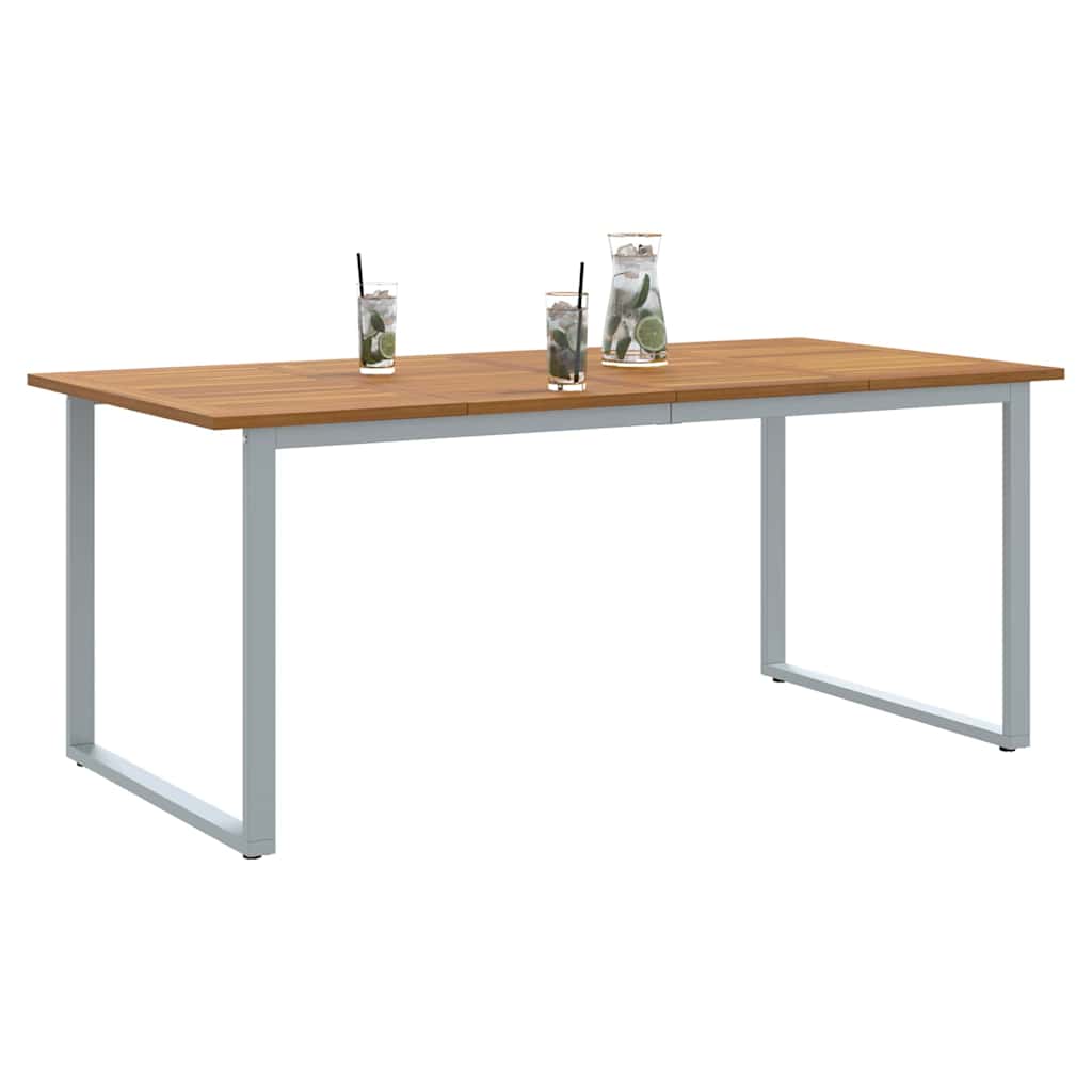 Tuinstafel Grijs 180 x 90 x 75 cm Massief Acaciahout is nu te koop bij PeponiXL, paradijselijk wonen!