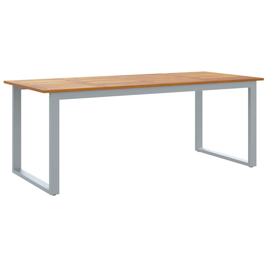 Tuinstafel Grijs 200 x 90 x 75 cm Massief Acaciahout is nu te koop bij PeponiXL, paradijselijk wonen!