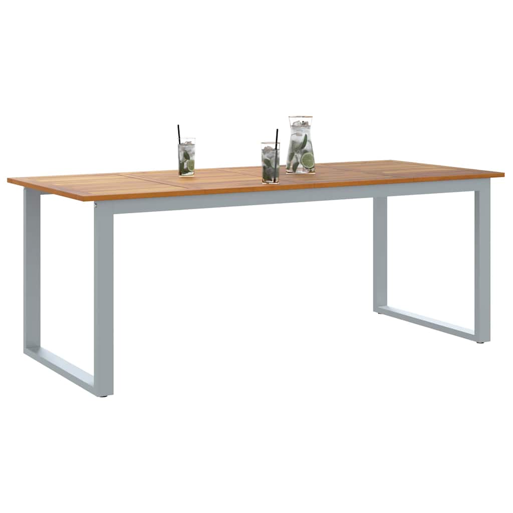 Tuinstafel Grijs 200 x 90 x 75 cm Massief Acaciahout is nu te koop bij PeponiXL, paradijselijk wonen!