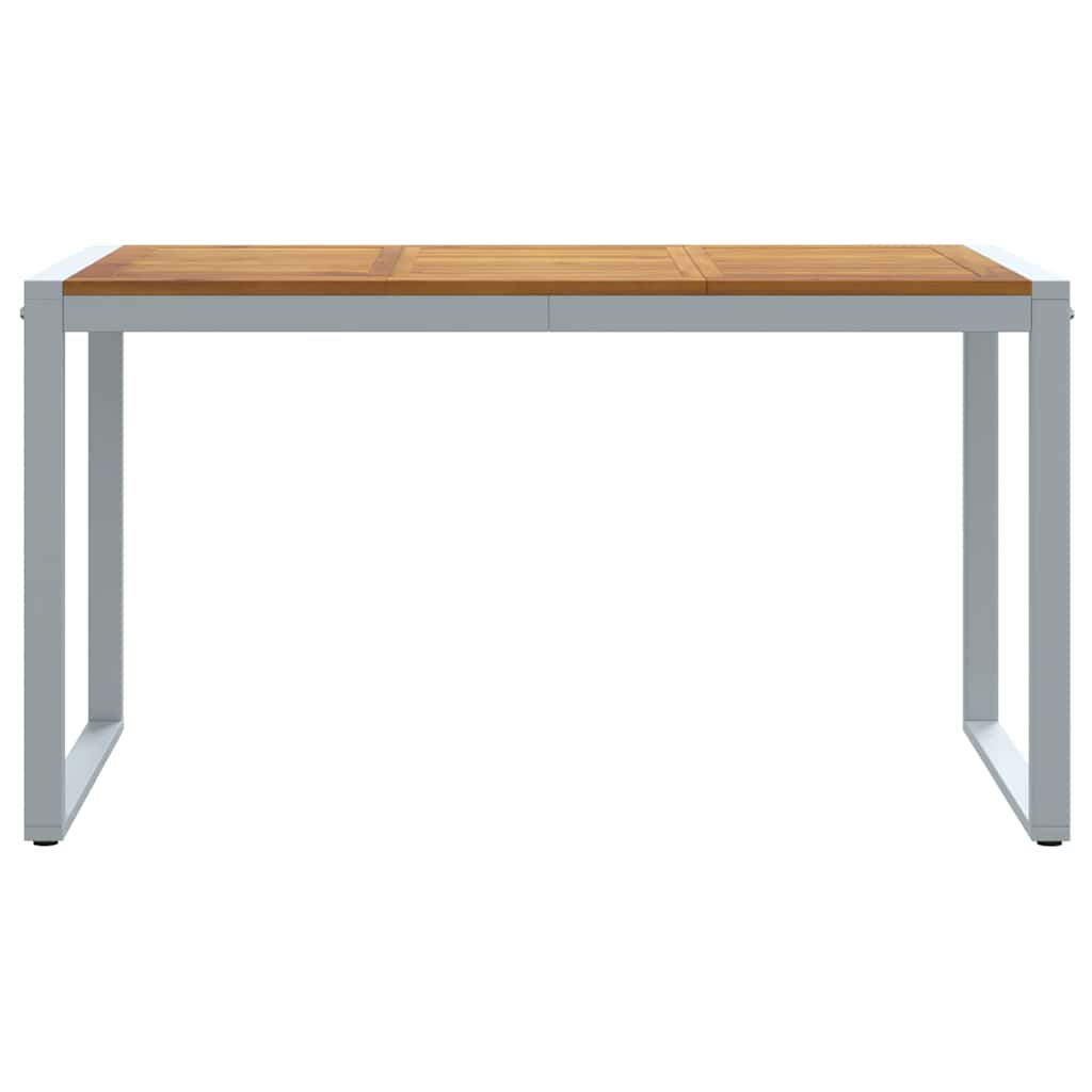 Tuinstafel Grijs 140 x 80 x 75 cm Massief Acaciahout is nu te koop bij PeponiXL, paradijselijk wonen!