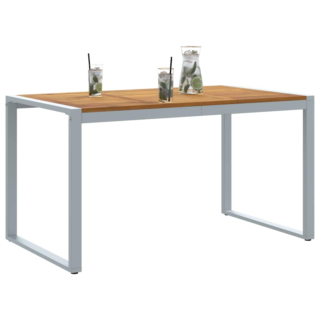 Tuinstafel Grijs 140 x 80 x 75 cm Massief Acaciahout is nu te koop bij PeponiXL, paradijselijk wonen!