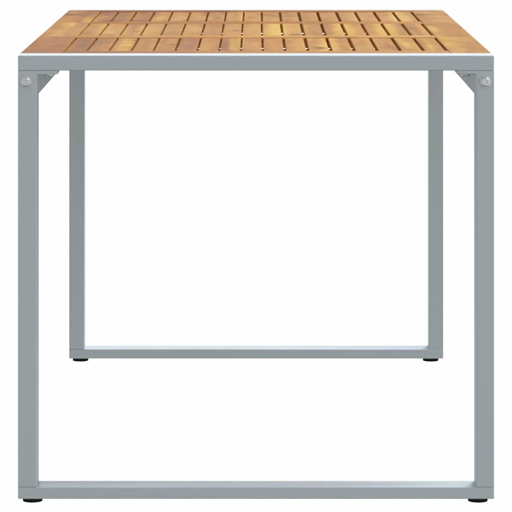 Tuinstafel Grijs 140 x 80 x 75 cm Massief Acaciahout is nu te koop bij PeponiXL, paradijselijk wonen!