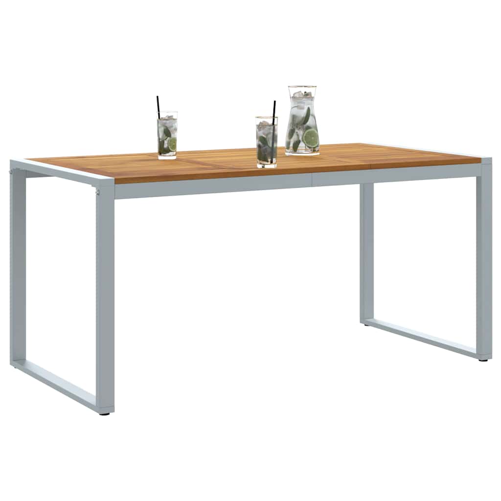 Tuinstafel Grijs 160 x 80 x 75 cm Massief Acaciahout is nu te koop bij PeponiXL, paradijselijk wonen!