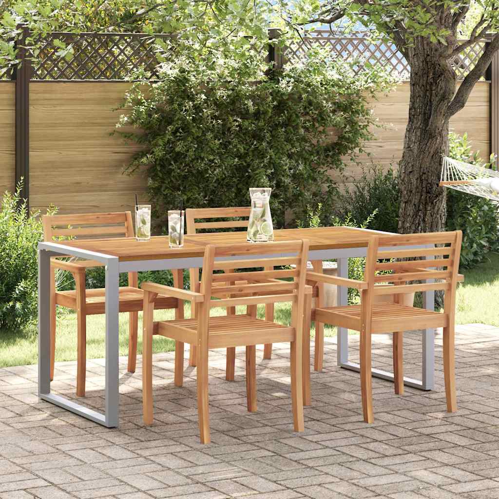 Tuinstafel Grijs 180 x 90 x 75 cm Massief Acaciahout is nu te koop bij PeponiXL, paradijselijk wonen!