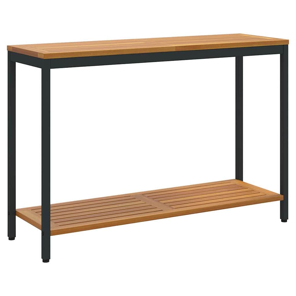 Buiten Tafel met opslag Naturel en Zwart 110 x 35 x 75 cm