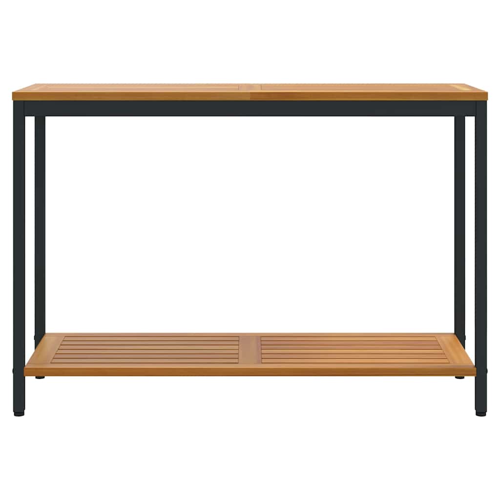 Buiten Tafel met opslag Naturel en Zwart 110 x 35 x 75 cm
