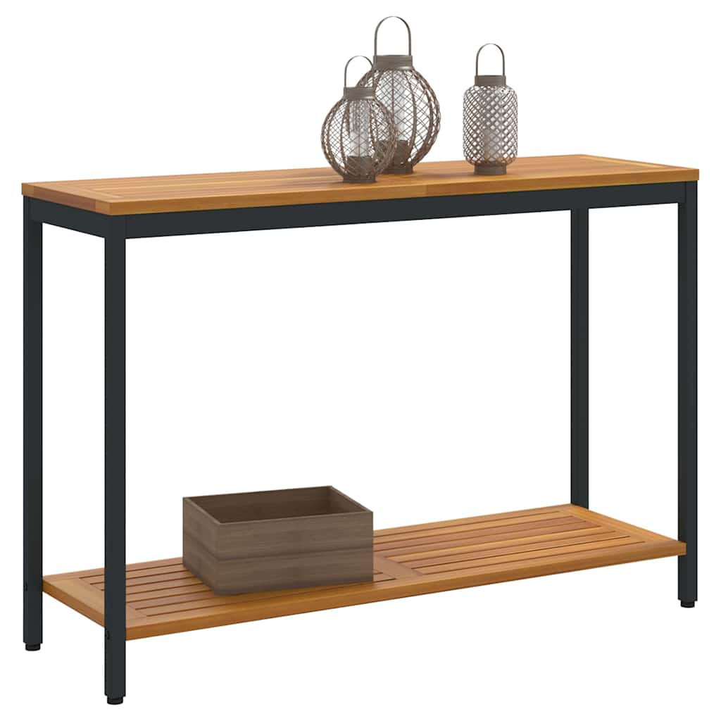 Buiten Tafel met opslag Naturel en Zwart 110 x 35 x 75 cm