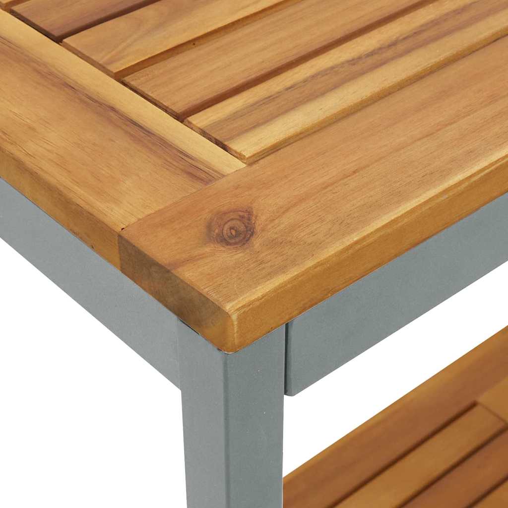 Buiten Tafel met opslag Natuurlijk en Grijs 80 x 35 x 75 cm is nu te koop bij PeponiXL, paradijselijk wonen!