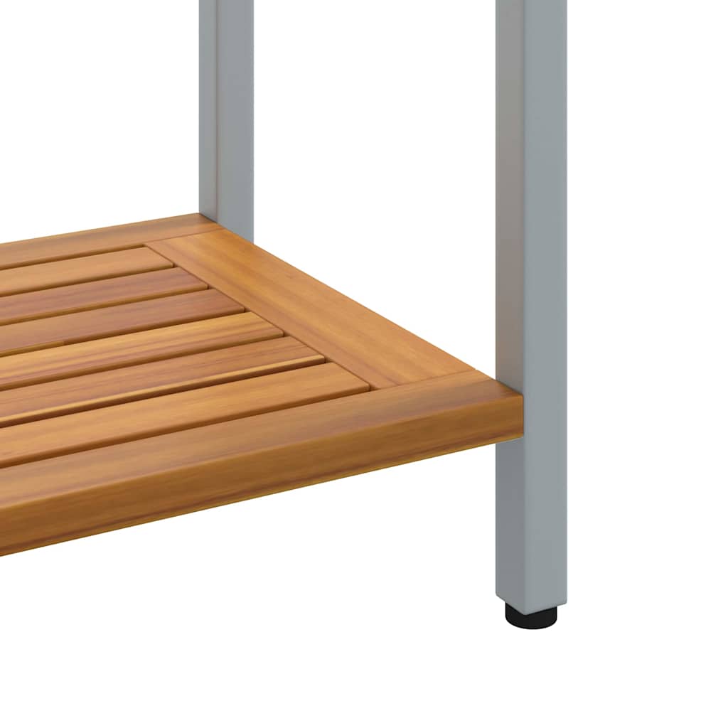 Buiten Tafel met opslag Natuurlijk en Grijs 80 x 35 x 75 cm is nu te koop bij PeponiXL, paradijselijk wonen!