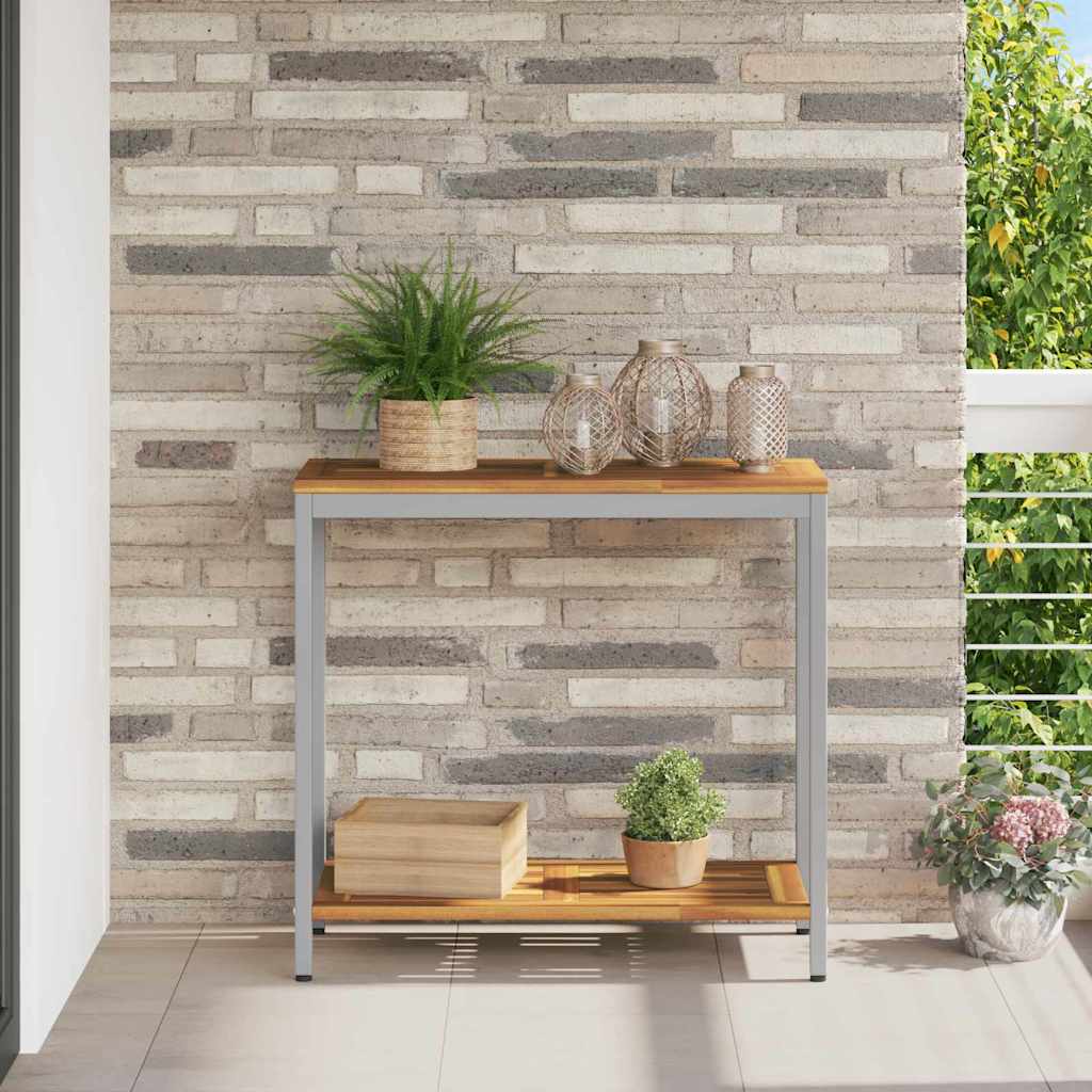 Buiten Tafel met opslag Natuurlijk en Grijs 80 x 35 x 75 cm is nu te koop bij PeponiXL, paradijselijk wonen!