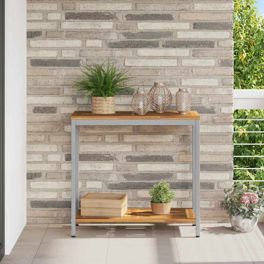 Buiten Tafel met opslag Natuurlijk en Grijs 80 x 35 x 75 cm is nu te koop bij PeponiXL, paradijselijk wonen!