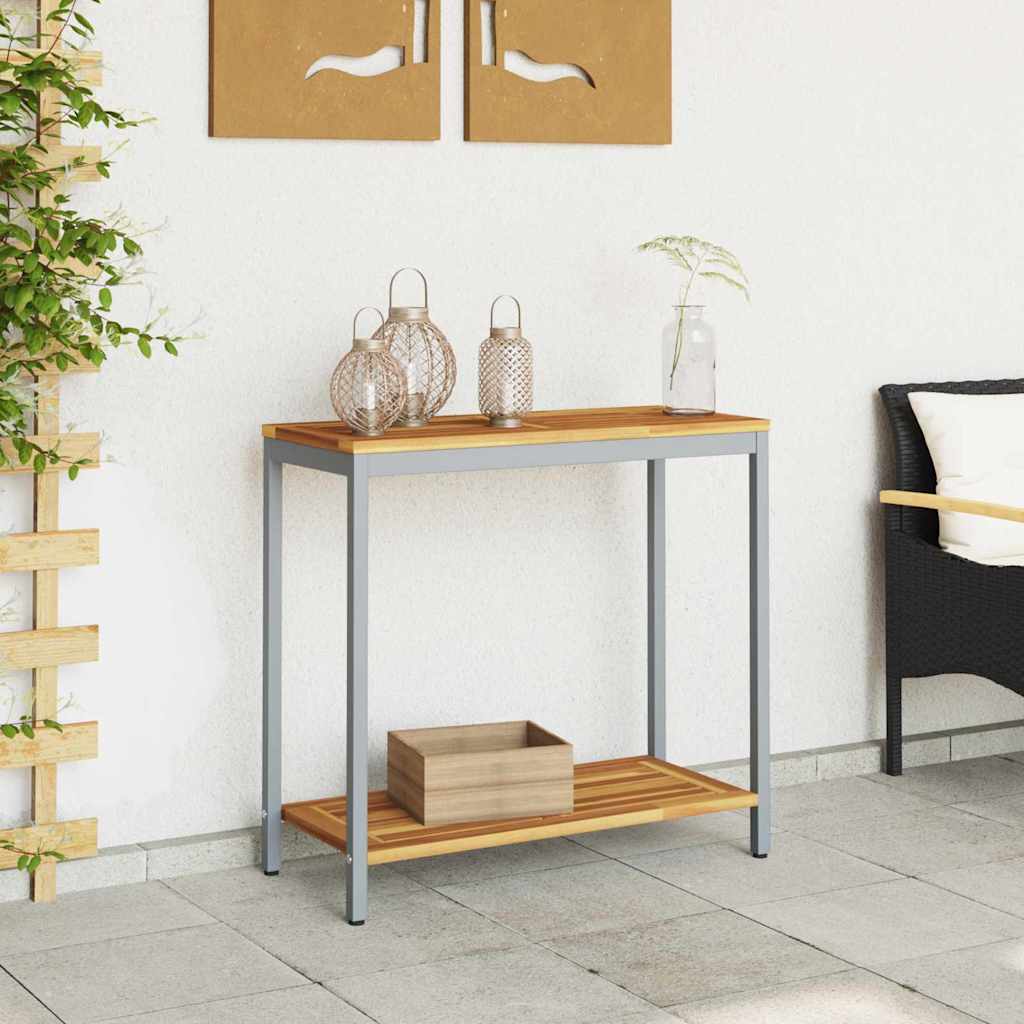 Buiten Tafel met opslag Natuurlijk en Grijs 80 x 35 x 75 cm is nu te koop bij PeponiXL, paradijselijk wonen!