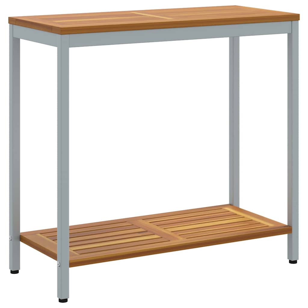 Buiten Tafel met opslag Natuurlijk en Grijs 80 x 35 x 75 cm is nu te koop bij PeponiXL, paradijselijk wonen!
