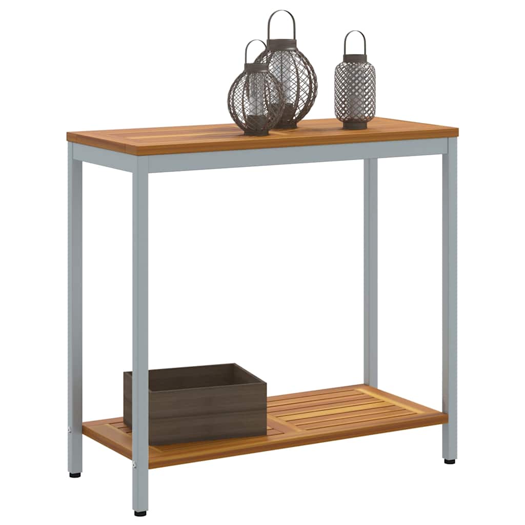 Buiten Tafel met opslag Natuurlijk en Grijs 80 x 35 x 75 cm is nu te koop bij PeponiXL, paradijselijk wonen!