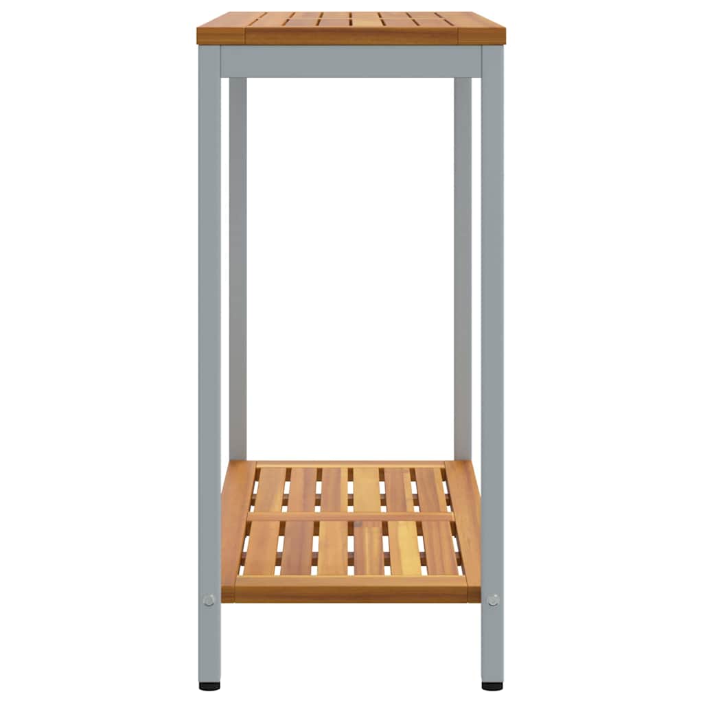 Buiten Tafel met opslag Natuurlijk en Grijs 80 x 35 x 75 cm is nu te koop bij PeponiXL, paradijselijk wonen!