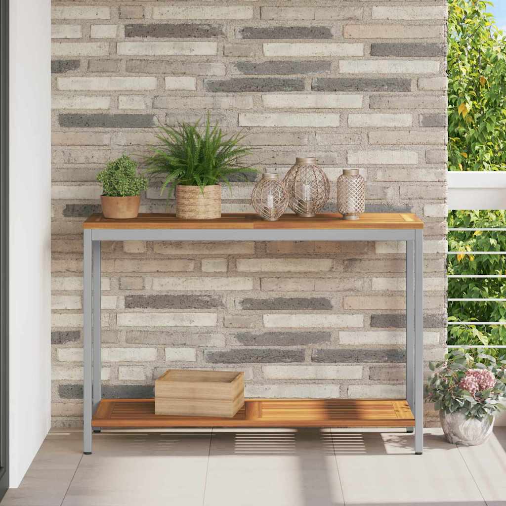 Buiten Tafel met opslag Natuurlijk en Grijs 110 x 35 x 75 cm is nu te koop bij PeponiXL, paradijselijk wonen!