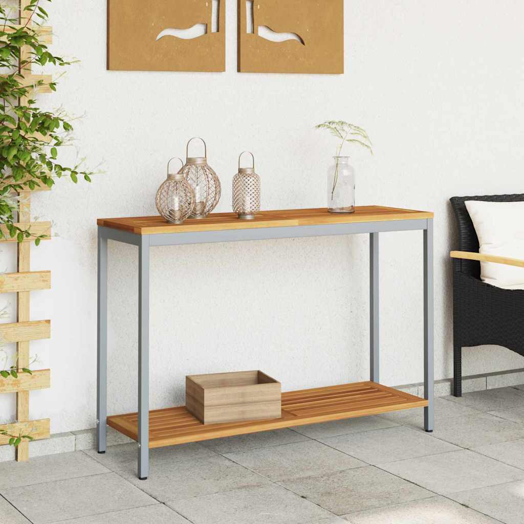Buiten Tafel met opslag Natuurlijk en Grijs 110 x 35 x 75 cm is nu te koop bij PeponiXL, paradijselijk wonen!