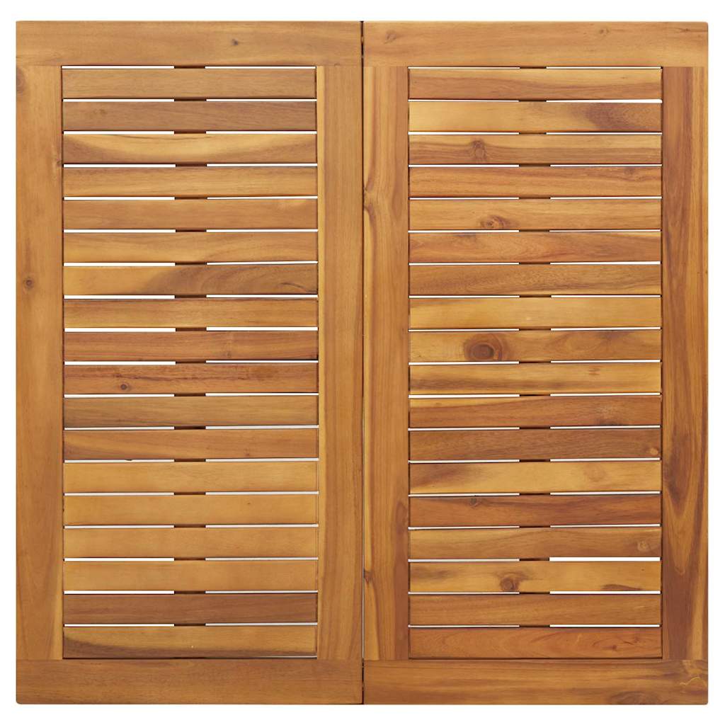 Buiten Tafel Natuurlijk en Zwart 90 x 90 x 75 cm