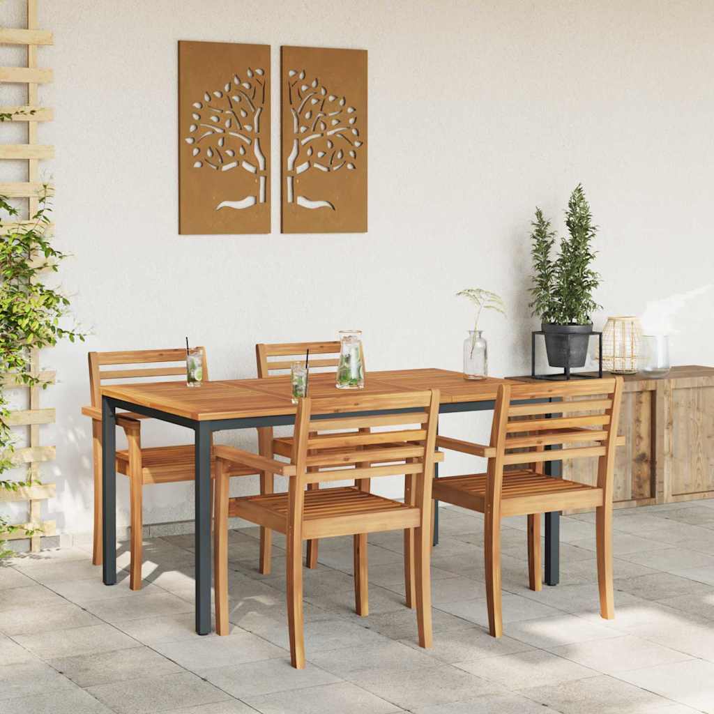 Buiten Tafel Natuurlijk en Zwart 150 x 90 x 75 cm is nu te koop bij PeponiXL, paradijselijk wonen!