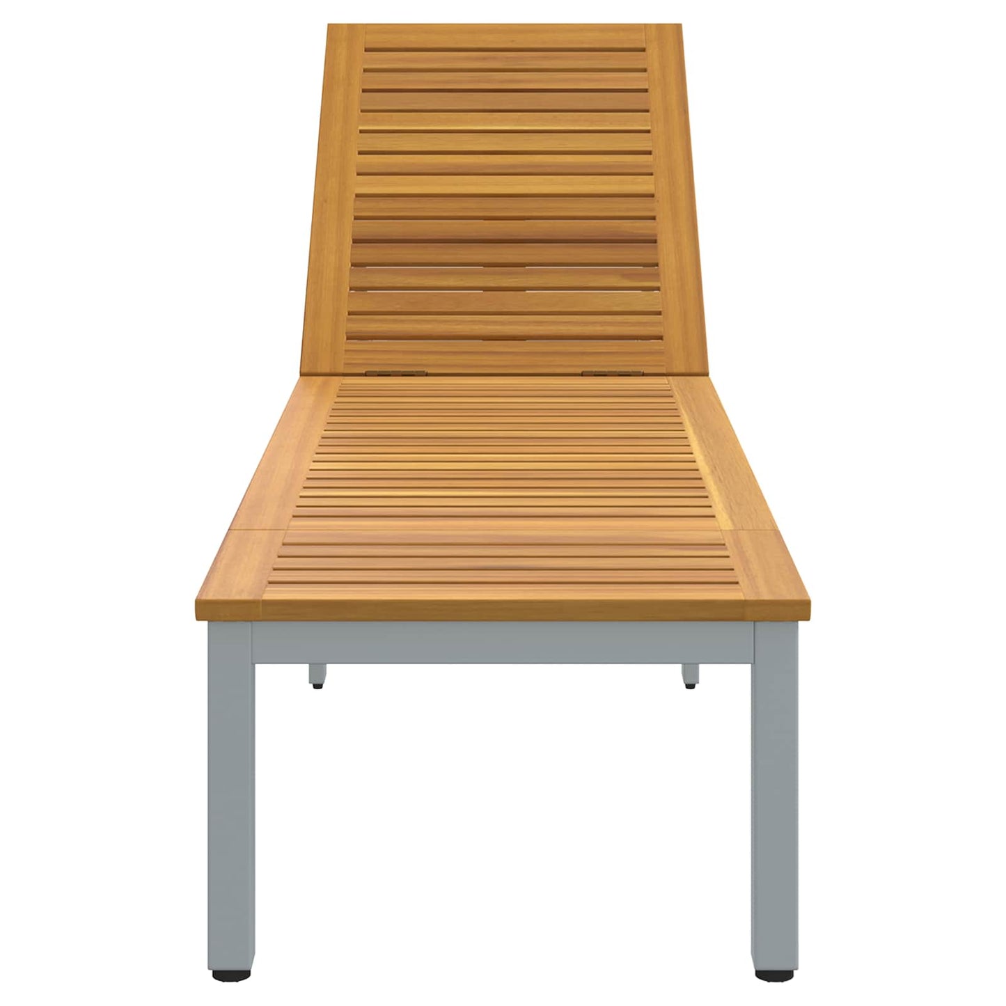 Ligbed Grijs 200 x 55 x 35 cm Massief Acaciahout is nu te koop bij PeponiXL, paradijselijk wonen!