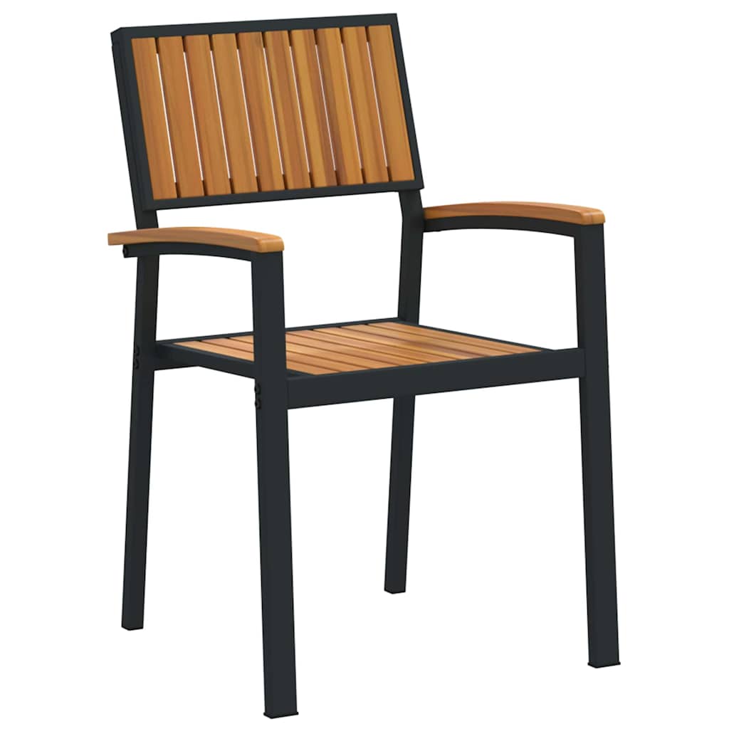 Stapelstoel 4 pcs Bruin 56 x 57 x 87 cm Massief Acaciahout is nu te koop bij PeponiXL, paradijselijk wonen!