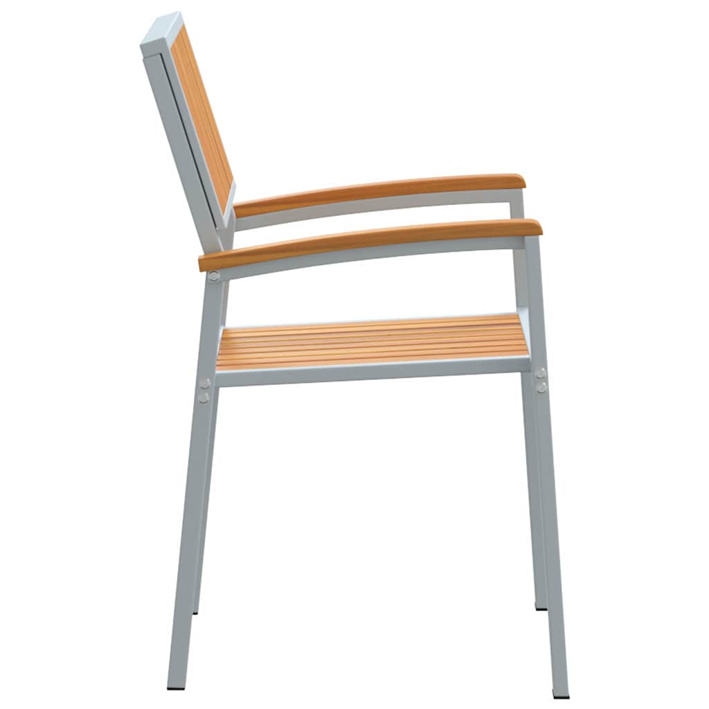 Stapelstoel 4 pcs Bruin 56 x 57 x 87 cm Massief Acaciahout is nu te koop bij PeponiXL, paradijselijk wonen!