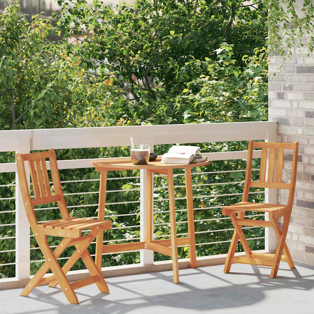 Bistrostoelen voor buiten met kussen 2 pcs Massief Acaciahout is nu te koop bij PeponiXL, paradijselijk wonen!