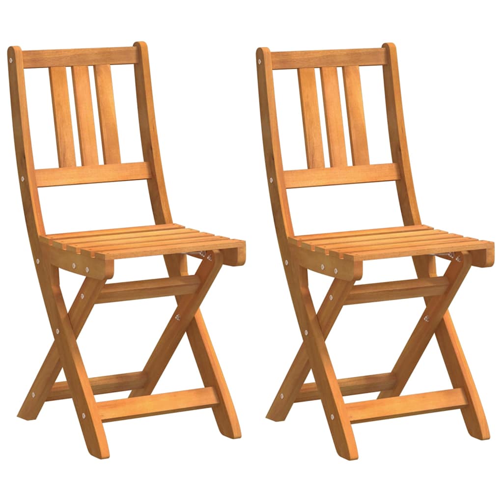 Bistrostoelen voor buiten met kussen 2 pcs Massief Acaciahout is nu te koop bij PeponiXL, paradijselijk wonen!