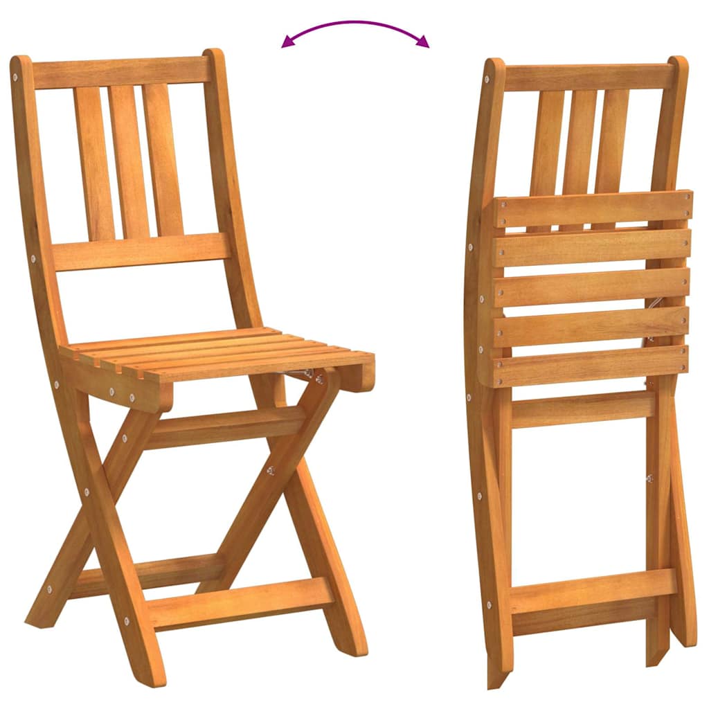 Bistrostoelen voor buiten met kussen 2 pcs Massief Acaciahout is nu te koop bij PeponiXL, paradijselijk wonen!