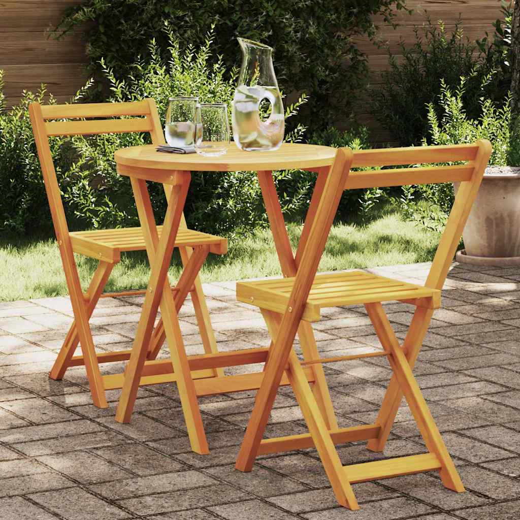 Tuin eettafelset 3 pcs Olie naturel Massief Acaciahout is nu te koop bij PeponiXL, paradijselijk wonen!