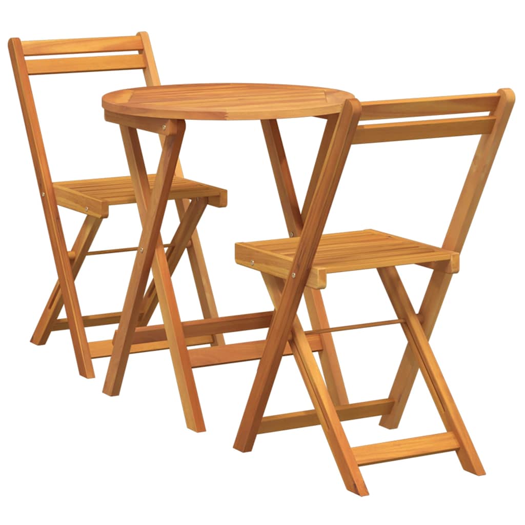 Tuin eettafelset 3 pcs Olie naturel Massief Acaciahout is nu te koop bij PeponiXL, paradijselijk wonen!