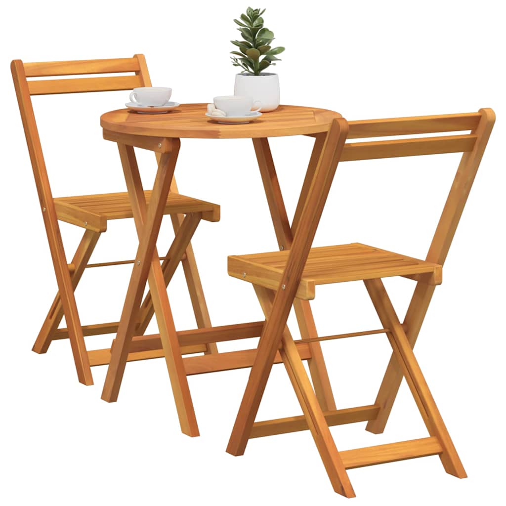 Tuin eettafelset 3 pcs Olie naturel Massief Acaciahout is nu te koop bij PeponiXL, paradijselijk wonen!
