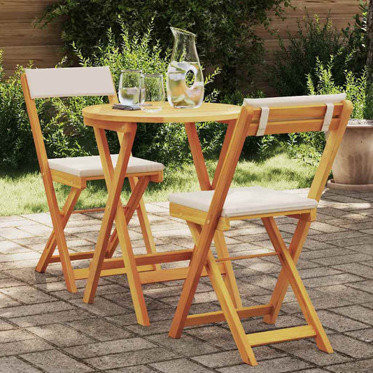 Tuin eettafelset 3 pcs Olie naturel Massief Acaciahout is nu te koop bij PeponiXL, paradijselijk wonen!