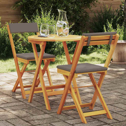 Tuin eettafelset 3 pcs Olie naturel Massief Acaciahout is nu te koop bij PeponiXL, paradijselijk wonen!