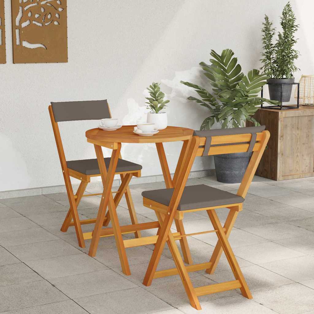 Tuin eettafelset 3 pcs Olie naturel Massief Acaciahout is nu te koop bij PeponiXL, paradijselijk wonen!