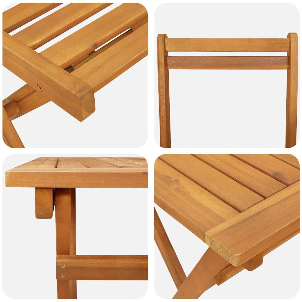 Bistroset 5 pcs Olie naturel Massief Acaciahout is nu te koop bij PeponiXL, paradijselijk wonen!