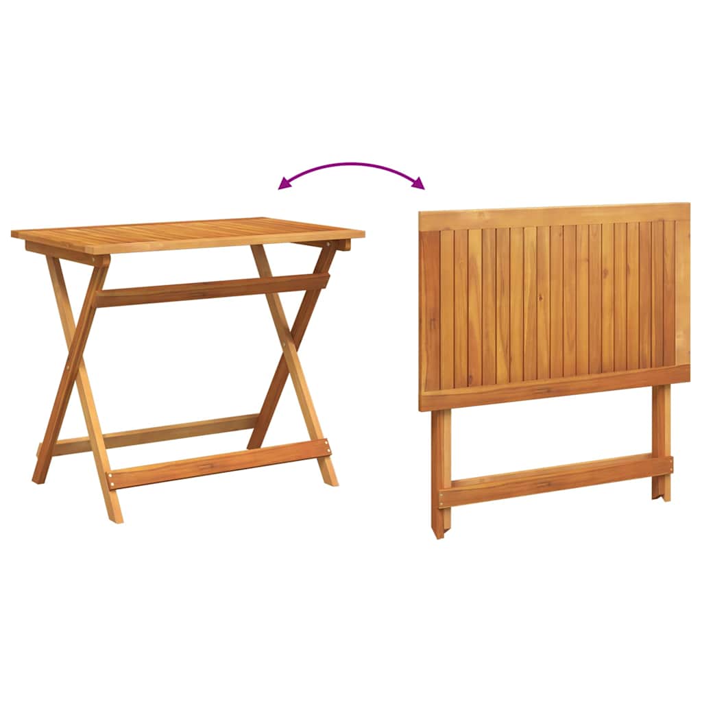Bistroset met kussen 5 pcs Olie naturel Massief Acaciahout is nu te koop bij PeponiXL, paradijselijk wonen!