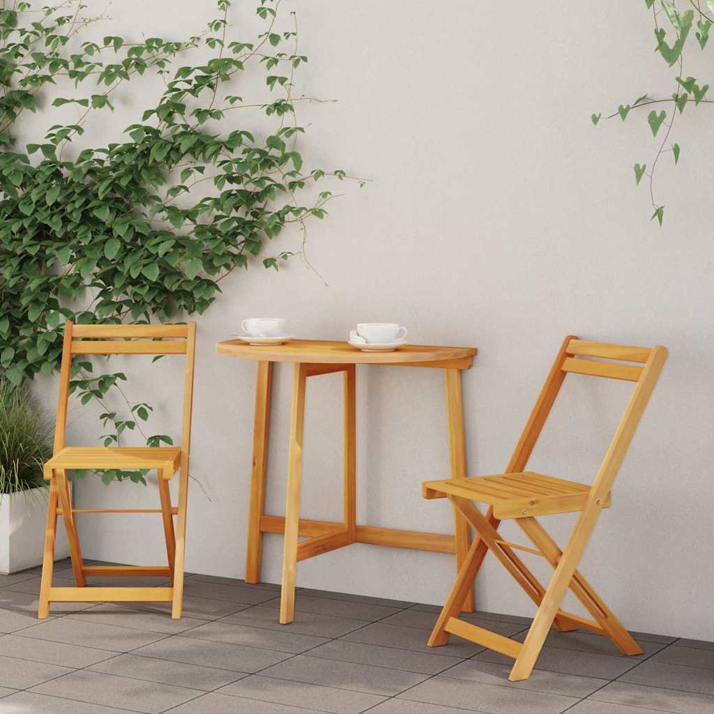 Bistroset 3 pcs Olie naturel Massief Acaciahout is nu te koop bij PeponiXL, paradijselijk wonen!