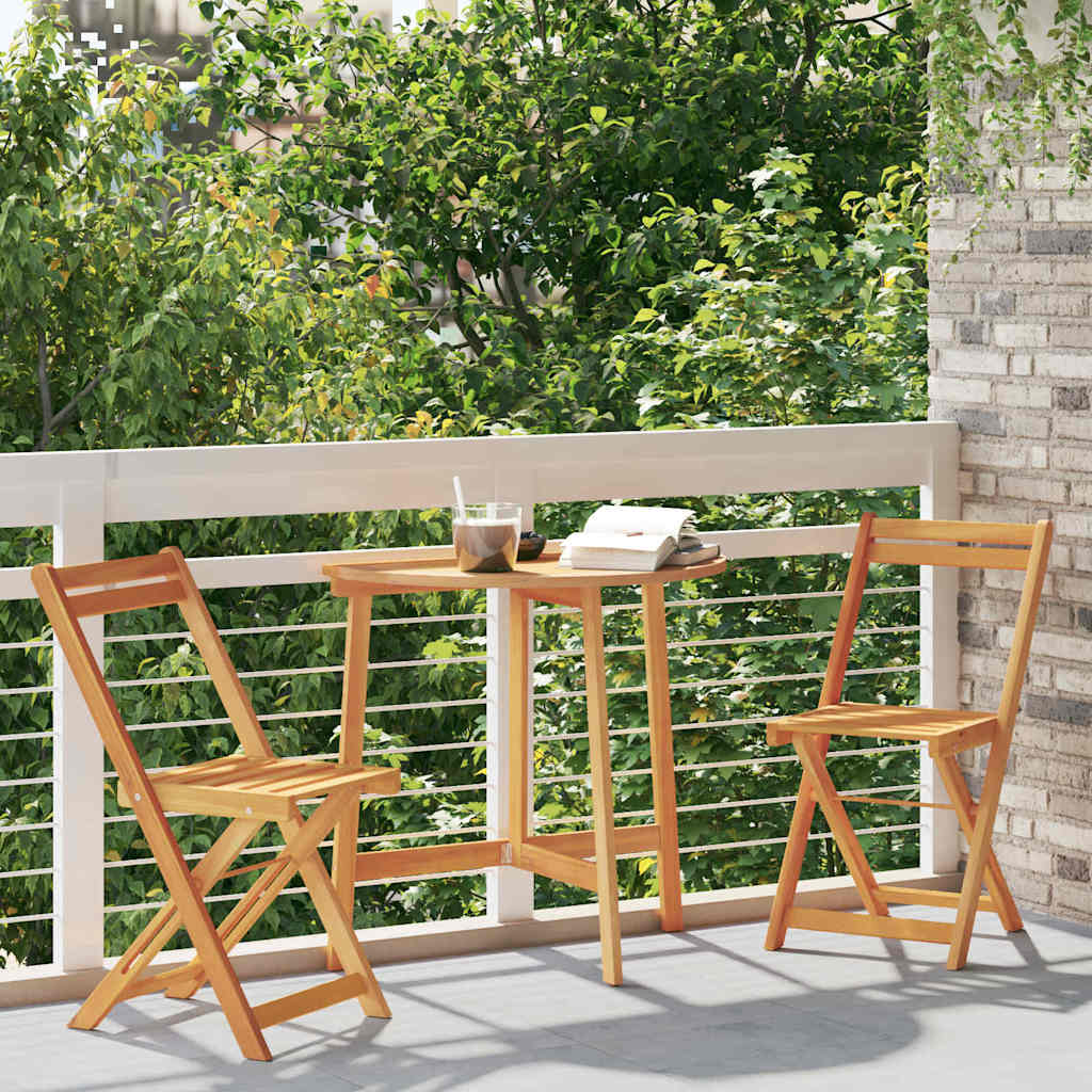 Bistroset 3 pcs Olie naturel Massief Acaciahout is nu te koop bij PeponiXL, paradijselijk wonen!