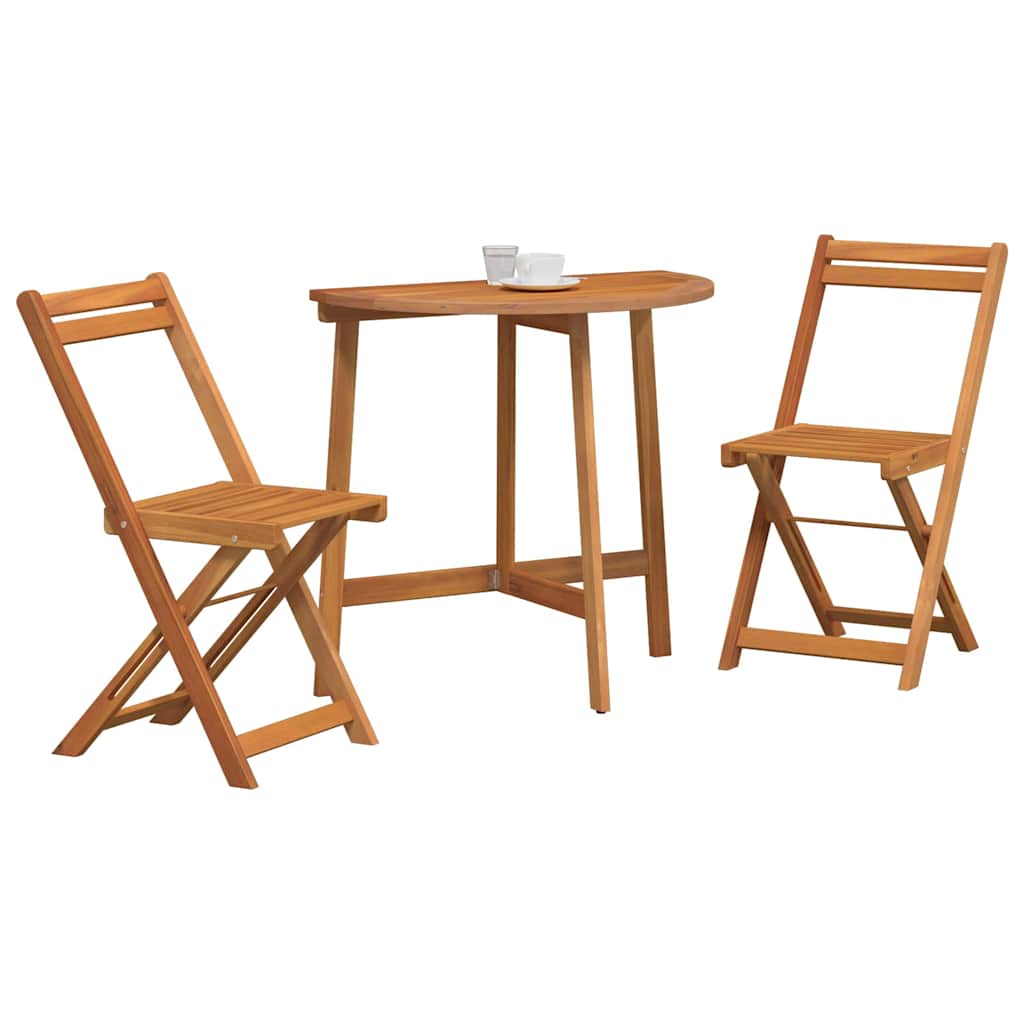 Bistroset 3 pcs Olie naturel Massief Acaciahout is nu te koop bij PeponiXL, paradijselijk wonen!