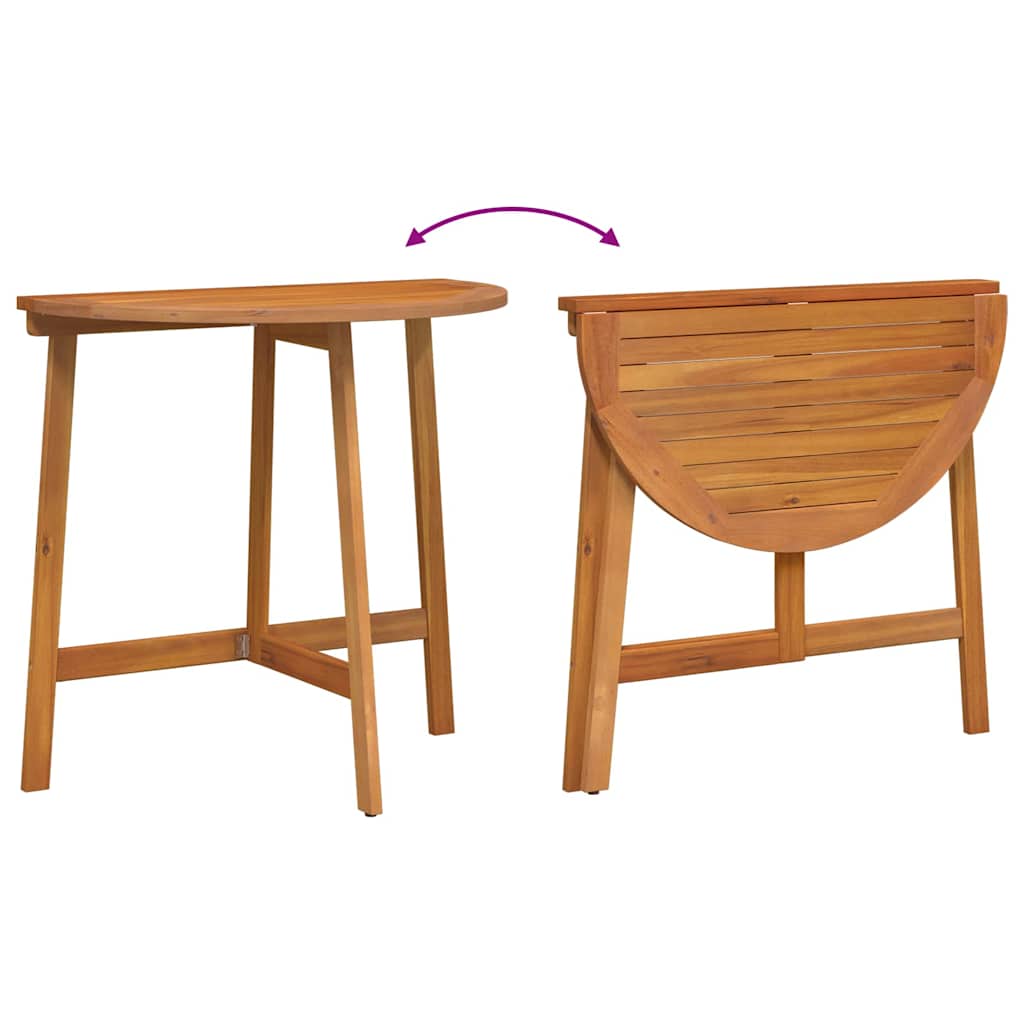 Bistroset met kussen 3 pcs Olie naturel Massief Acaciahout is nu te koop bij PeponiXL, paradijselijk wonen!